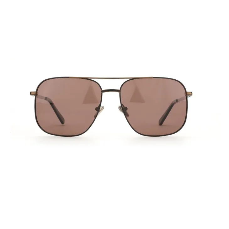 Double Bridge Metal Sunglasses