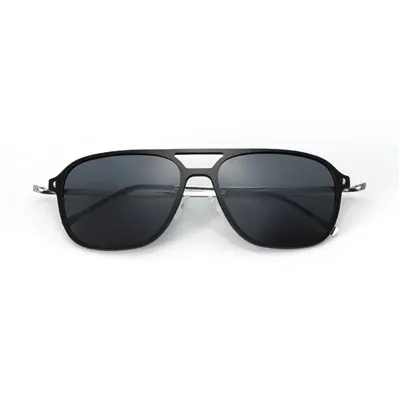 Klasyczne, metalowe okulary przeciwsłoneczne unisex z podwójnym mostkiem